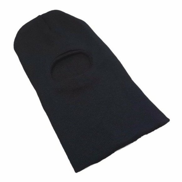 2 FOR $12 Men's Women's One Hole Winter Face Ski Mask Black Winter Hat Face Mask - Picture 2 of 3
